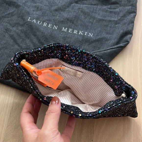Lauren Merkin Sequin Clutch NWT - Picture 2 of 2